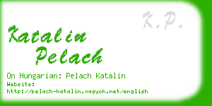katalin pelach business card